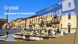  Presentation with rome - Cool new PPT layouts with romanesque art - piazza navona rome backdrop and a cobalt blue colored foreground