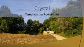  Presentation with route - PPT theme enhanced with romanesque-bridge-of-artigue background and a light blue colored foreground