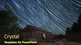  Presentation with star trails - PPT theme having romanesque-hermitage-of-sant-quirc background and a wine colored foreground