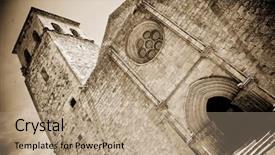  Presentation with church - Amazing presentation theme having romanesque style huge church dramatic backdrop and a  colored foreground