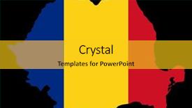  Presentation with map romania - Presentation theme featuring map of romania and romanian background and a light gray colored foreground