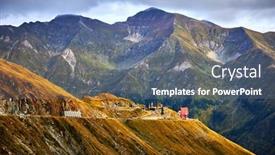  Presentation with mountain view - Slides enhanced with romania-carpathian-mountains-panoramic-mountain background and a gray colored foreground