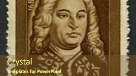  Presentation with postage - Slide set consisting of romania-circa-1959-postage-stamps background and a tawny brown colored foreground