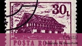  Presentation with hostel - Cool new slides with romania-circa-1991-a-stamp backdrop and a violet colored foreground