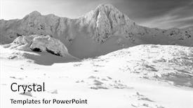  Presentation with alpine - Slides enhanced with romania europe snow covered moutain background and a  colored foreground