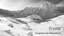  Presentation with alpine - Beautiful slides featuring romania europe snow covered moutain backdrop and a  colored foreground