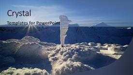  Presentation with alpine - Theme enhanced with romania europe snow covered moutain background and a  colored foreground