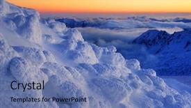  Presentation with alpine - Amazing PPT layouts having romania europe snow covered moutain backdrop and a  colored foreground