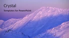  Presentation with alpine - Beautiful theme featuring romania europe snow covered moutain backdrop and a  colored foreground