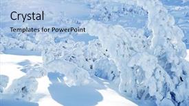  Presentation with alpine - Theme with romania europe snow covered moutain background and a  colored foreground