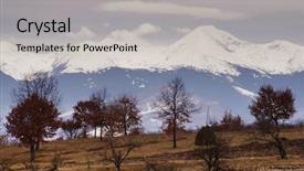  Presentation with winter in the swiss alps - Presentation having romania europe snow covered moutain background and a  colored foreground