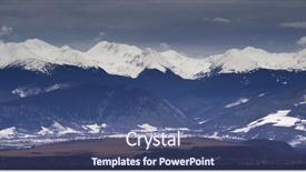  Presentation with alpine - PPT theme featuring romania europe snow covered moutain background and a  colored foreground