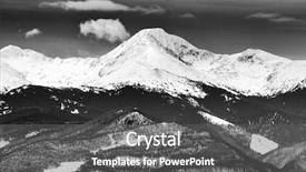  Presentation with alpine - Theme featuring romania europe snow covered moutain background and a  colored foreground