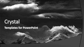  Presentation with winter in the swiss alps - PPT layouts consisting of romania europe snow covered moutain background and a  colored foreground