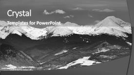  Presentation with alpine - Theme with romania europe snow covered moutain background and a  colored foreground