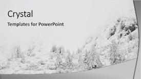 Presentation with alpine - Cool new presentation design with romania europe snow covered moutain backdrop and a white colored foreground