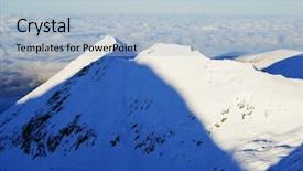  Presentation with alpine - Cool new PPT theme with romania europe snow covered moutain backdrop and a light blue colored foreground