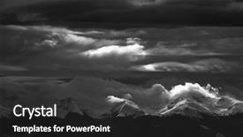  Presentation with alpine - PPT theme having romania europe snow covered moutain background and a dark gray colored foreground