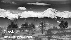  Presentation with winter in the swiss alps - Cool new PPT theme with romania europe snow covered moutain backdrop and a gray colored foreground