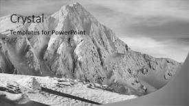  Presentation with winter - Theme enhanced with romania europe snow covered moutain background and a light gray colored foreground