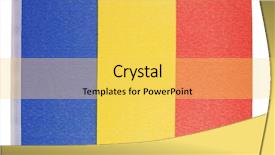  Presentation with flag - Colorful slide set enhanced with romanian flag against a white backdrop and a yellow colored foreground