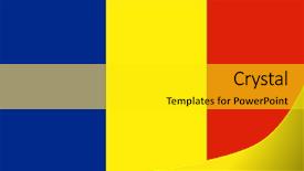  Presentation with romania - Presentation theme consisting of romanian flag background and a white colored foreground