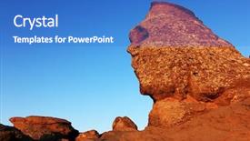  Presentation with geological - Amazing theme having romanian sphinx geological phenomenon formed backdrop and a teal colored foreground