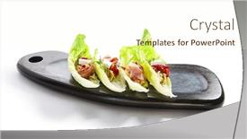  Presentation with roast beef - PPT layouts enhanced with romano-lettuce-with-roast-beef background and a cream colored foreground