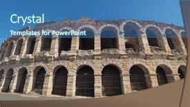  Presentation with roman - PPT layouts having romans - arena di verona roman amphitheatre background and a  colored foreground