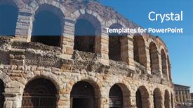  Presentation with roman coloseum - Presentation with romans - arena di verona roman amphitheatre background and a  colored foreground