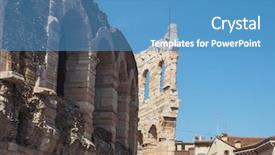  Presentation with roman - Colorful presentation theme enhanced with romans - arena di verona roman amphitheatre backdrop and a  colored foreground