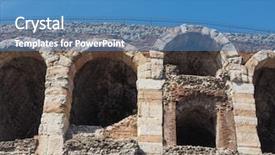  Presentation with roman - Presentation enhanced with romans - arena di verona roman amphitheatre background and a  colored foreground