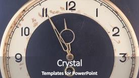  Presentation with clock - PPT layouts featuring romans 5 - ancient wall clock background and a dark gray colored foreground