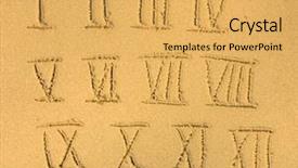  Presentation with beach sands - Presentation having romans 5 - roman numbers numerals background and a  colored foreground