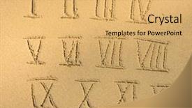  Presentation with roman - Beautiful theme featuring romans 5 - roman numbers on a sandy backdrop and a  colored foreground