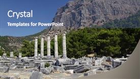  Presentation with ancient ruins - Theme having romans 5 - ruins of ancient city background and a  colored foreground