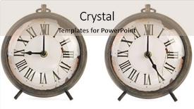  Presentation with vintage clocks - Cool new presentation theme with romans 5 - vintage clocks with nine backdrop and a  colored foreground