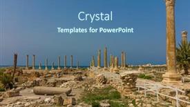  Presentation with tyre - Colorful slide deck enhanced with romans-ruins-tyre-sur backdrop and a ocean colored foreground