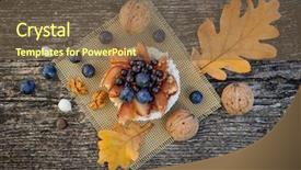  Presentation with autumn blue - PPT layouts featuring romantic-autumn-still-life background and a violet colored foreground