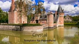  Presentation with romantic - PPT layouts having romantic-beautiful-castles-of-loire background and a gold colored foreground