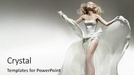  Presentation with romantic - PPT layouts with weather model - romantic blonde beauty wearing white background and a white colored foreground