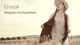  Presentation with fashion accessories - Presentation theme featuring romantic-boho-and-hippie-style background and a cream colored foreground