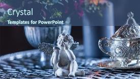  Presentation with forget me nots flowers - Theme having romantic-breakfast-with-flowers background and a ocean colored foreground