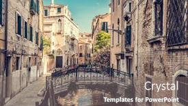  Presentation with canal - PPT theme consisting of romantic-canal-in-venice-italy background and a  colored foreground