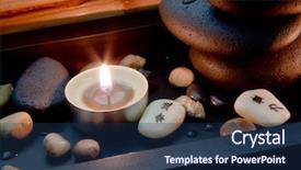  Presentation with romantic - Cool new PPT layouts with several spotted quail eggs on the background of the old wooden boards backdrop and a gray colored foreground