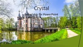  Presentation with romantic - Amazing PPT theme having romantic castles of europe poeke backdrop and a light blue colored foreground