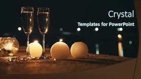  Presentation with romantic - Beautiful PPT layouts featuring romantic composition with burning candles and glasses of champagne at night outdoors backdrop and a wine colored foreground