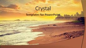  Presentation with shells beach summer holiday - Audience pleasing theme consisting of romantic concept background - vintage retro backdrop and a yellow colored foreground