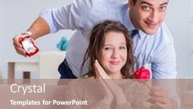  Presentation with marriage - Cool new slide set with romantic-concept-with-man-making backdrop and a coral colored foreground