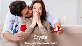  Presentation with adultery concept of broken marriage - Theme enhanced with romantic concept with man making background and a coral colored foreground